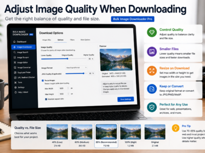 Adjust Image Quality When Downloading — Bulk Image Downloader Pro