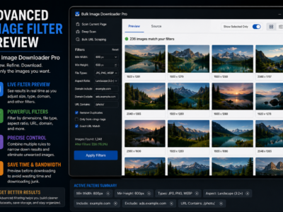 Advanced Image Filter Preview — Bulk Image Downloader Pro