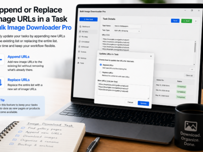 Append or Replace Image URLs in a Task — Bulk Image Downloader Pro