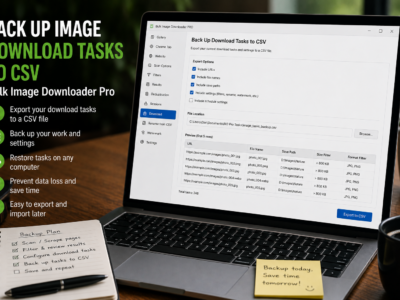 Back Up Image Download Tasks to CSV — Bulk Image Downloader Pro
