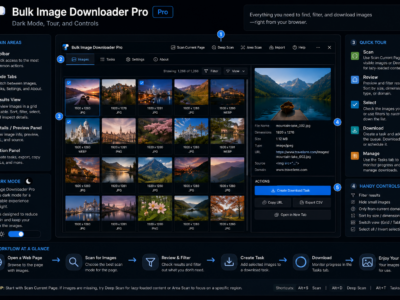 Bulk Image Downloader Pro Interface Guide — Dark Mode, Tour, and Controls