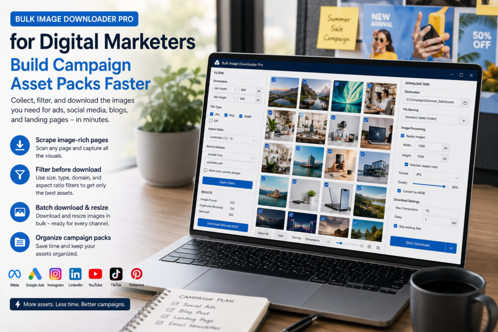 Bulk Image Downloader for Digital Marketers — Build Campaign Asset Packs Faster