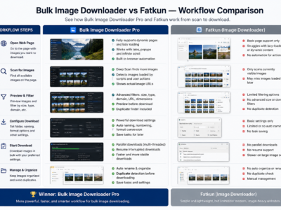 Bulk Image Downloader vs Fatkun — Workflow Comparison