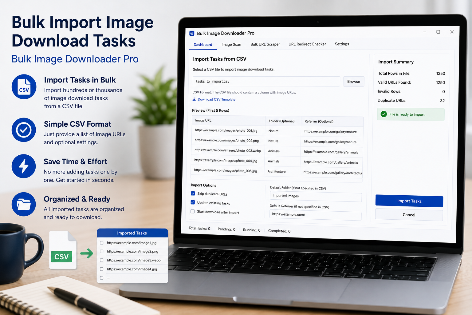 Bulk Import Image Download Tasks From CSV — Bulk Image Downloader From URL List