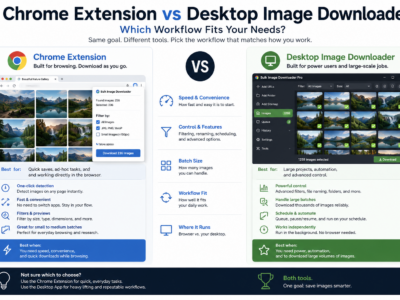 Chrome Extension vs Desktop Image Downloader — Which Workflow Fits