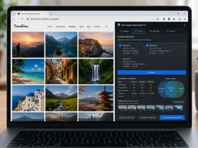 Compare Image Scraping Sessions — Bulk Image Downloader Pro