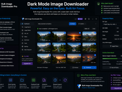 Dark Mode Image Downloader — Bulk Image Downloader Pro