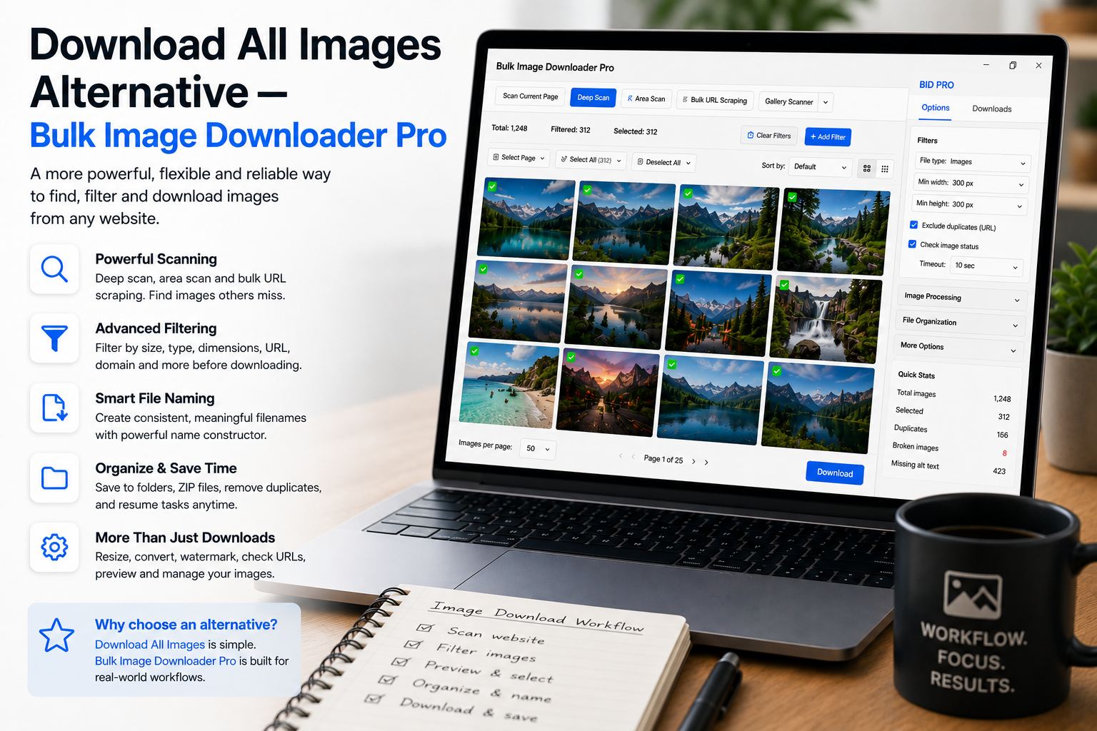 Download All Images Alternative — Bulk Image Downloader From URL List