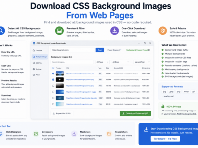 Download CSS Background Images From Web Pages