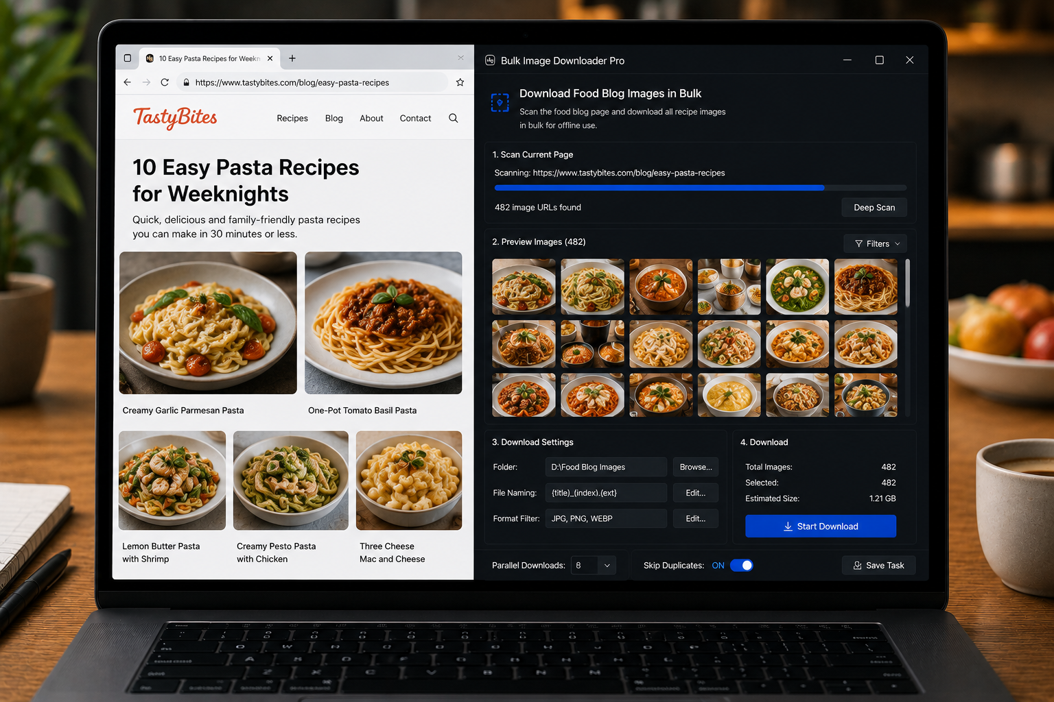 Download Food Blog Images in Bulk — Bulk Image Downloader From URL List