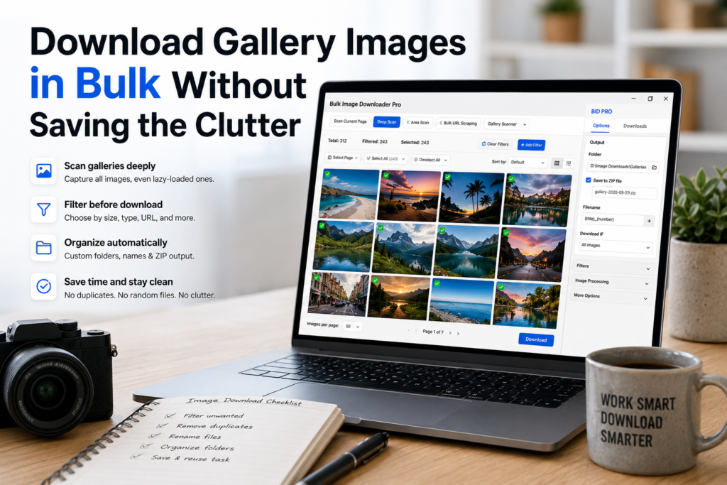 Download Gallery Images in Bulk Without Saving the Clutter