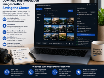 Download High Resolution Images Without Saving the Clutter