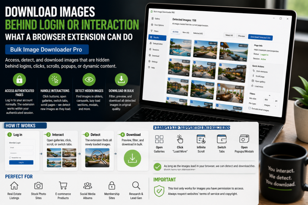 Download Images Behind Login or Interaction — What a Browser Extension Can Do