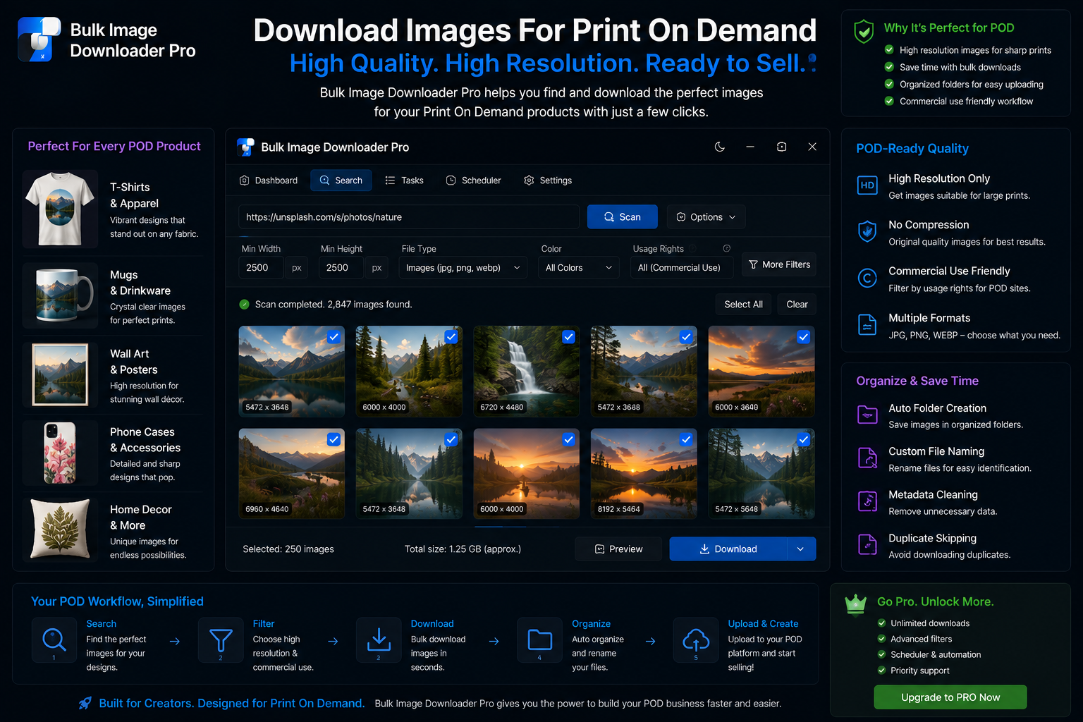 Download Images For Print On Demand — Bulk Image Downloader From URL List