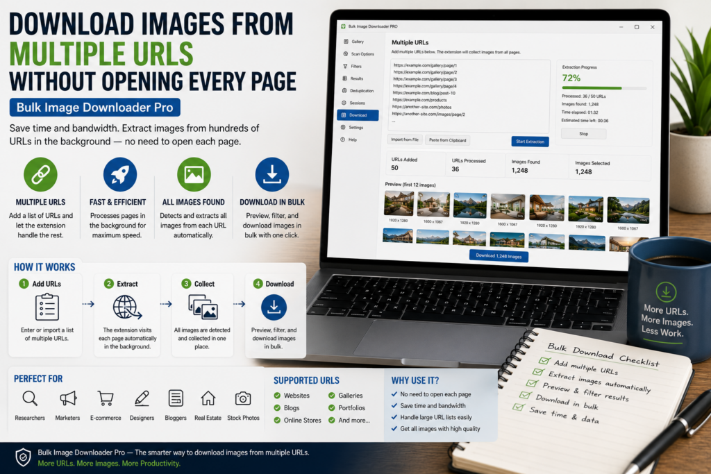Download Images From Multiple URLs Without Opening Every Page