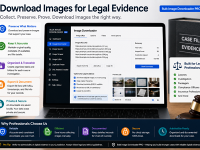 Download Images for Legal Evidence — Bulk Image Downloader Pro