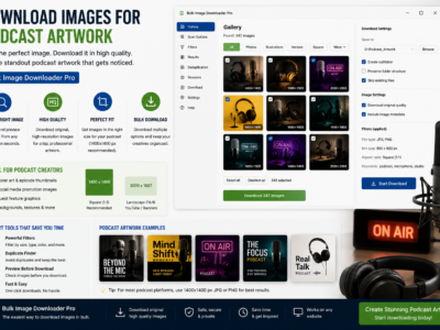 Download Images for Podcast Artwork — Bulk Image Downloader Pro