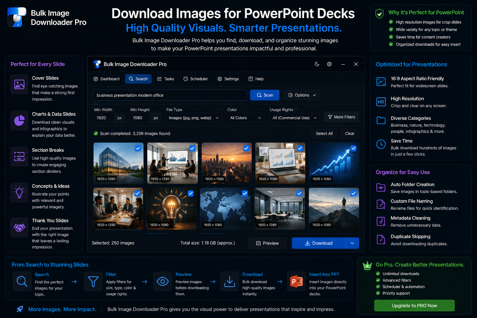 Download Images for PowerPoint Decks — Bulk Image Downloader From URL List