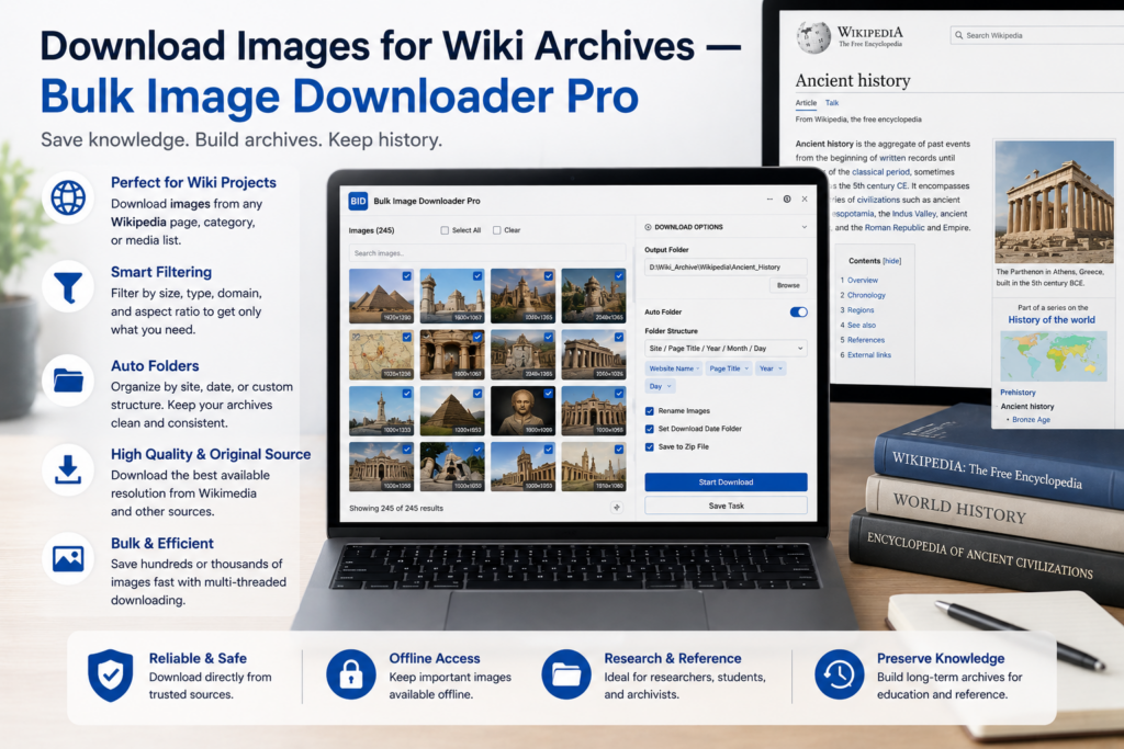 Download Images for Wiki Archives — Bulk Image Downloader Pro
