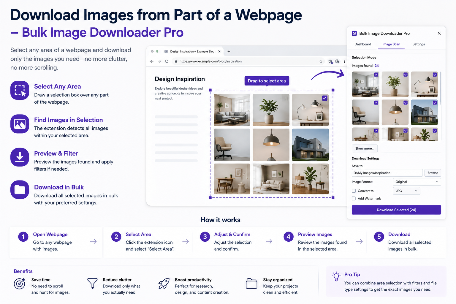Download Images from Part of a Webpage — Bulk Image Downloader From URL List