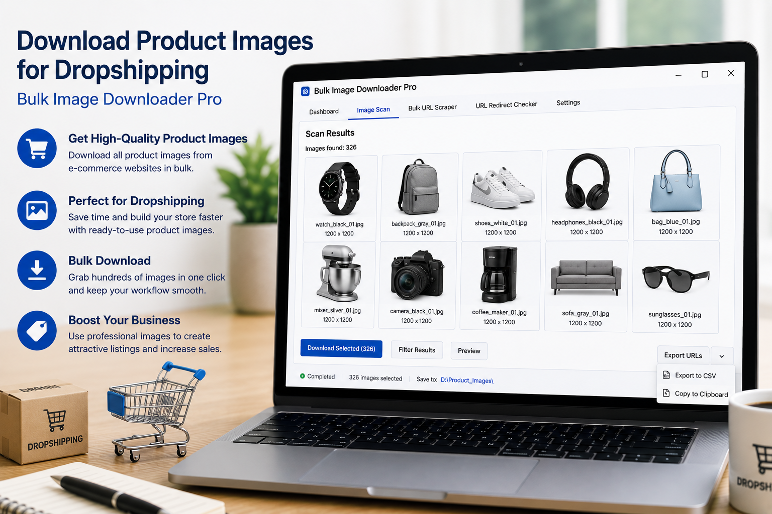 Download Product Images for Dropshipping — Bulk Image Downloader From URL List