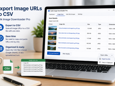 Export Image URLs to CSV — Bulk Image Downloader Pro