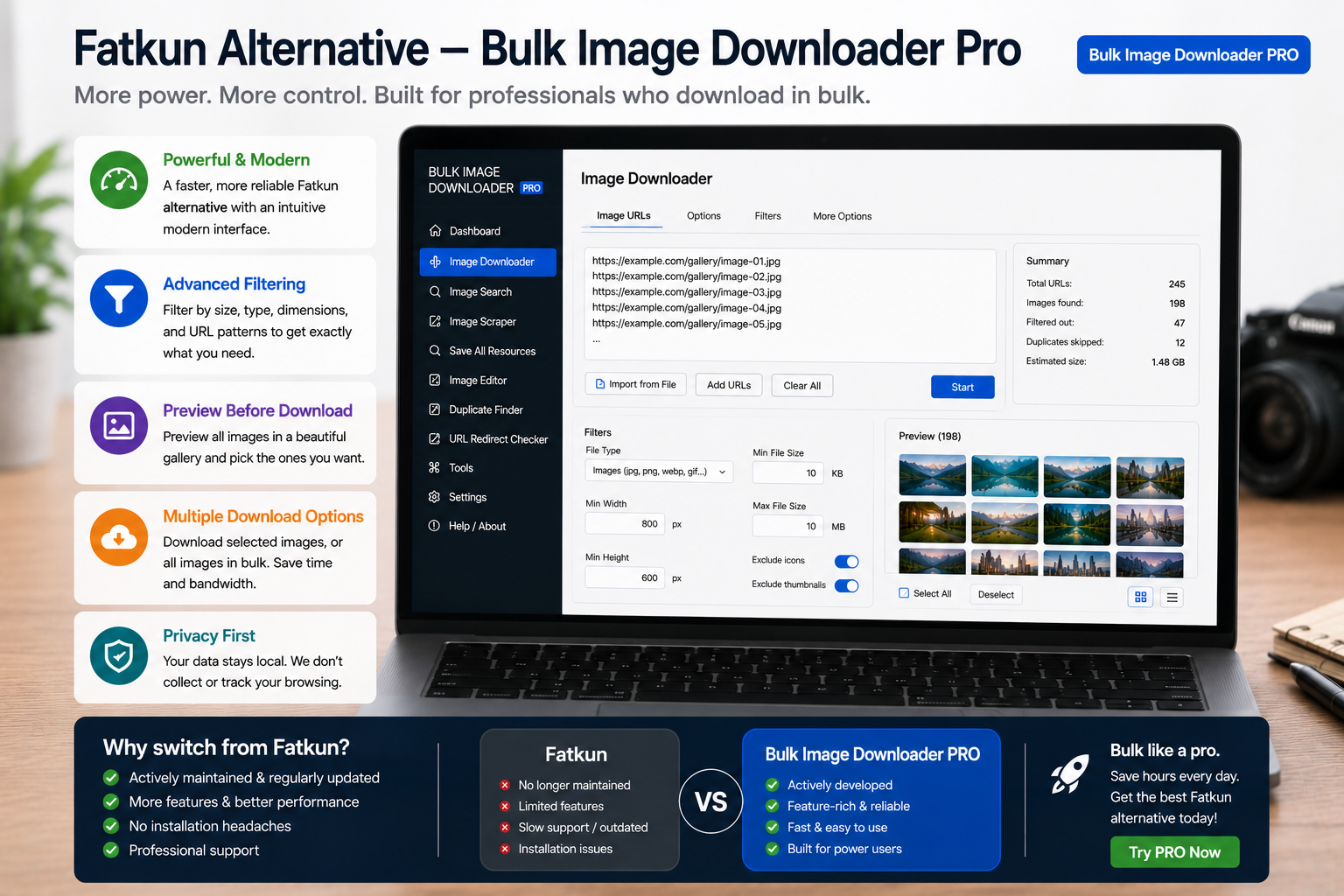 Fatkun Alternative — Bulk Image Downloader From URL List