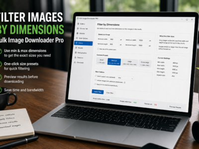 Filter Images by Dimensions — Bulk Image Downloader Pro