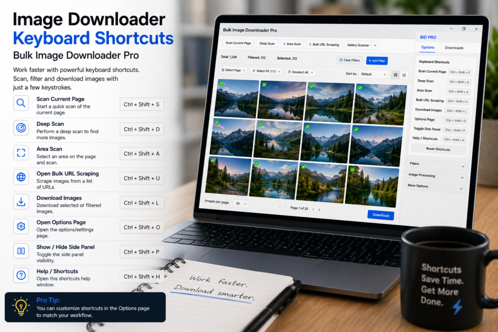 Image Downloader Keyboard Shortcuts — Bulk Image Downloader Pro