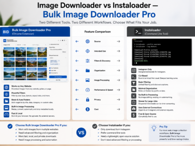 Image Downloader vs Instaloader — Bulk Image Downloader Pro