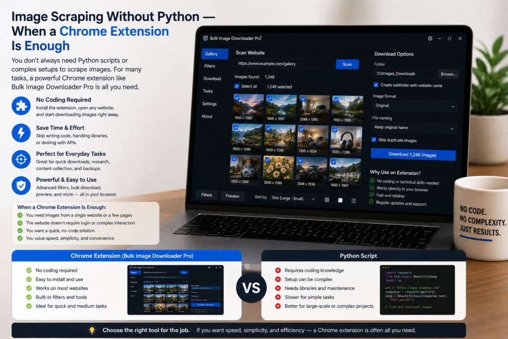Image Scraping Without Python — When a Chrome Extension Is Enough