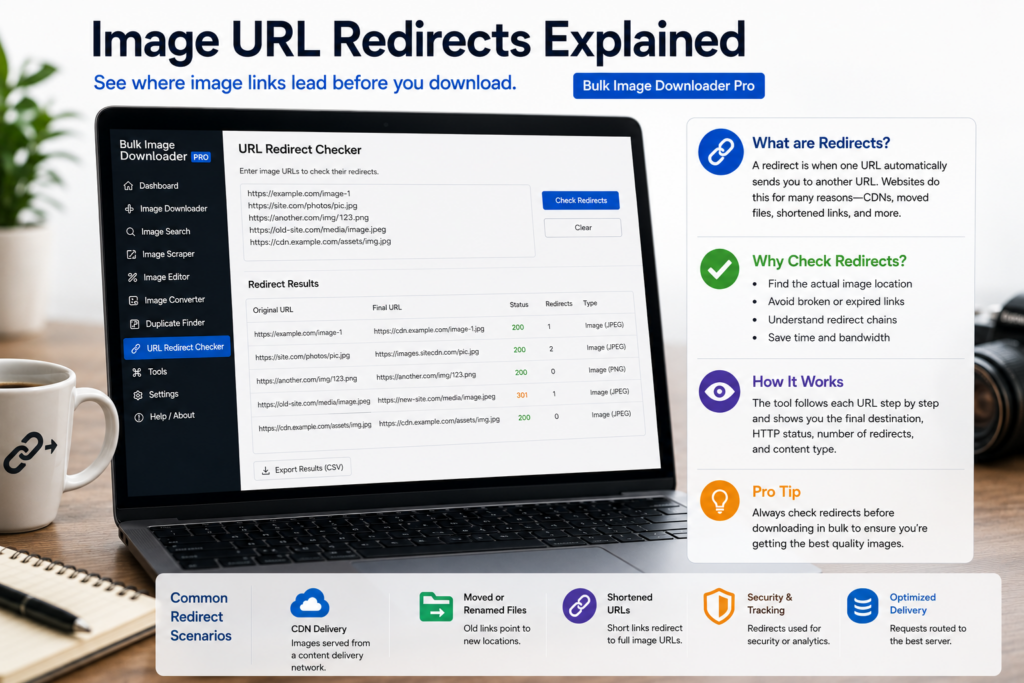 Image URL Redirects Explained — Bulk Image Downloader Pro