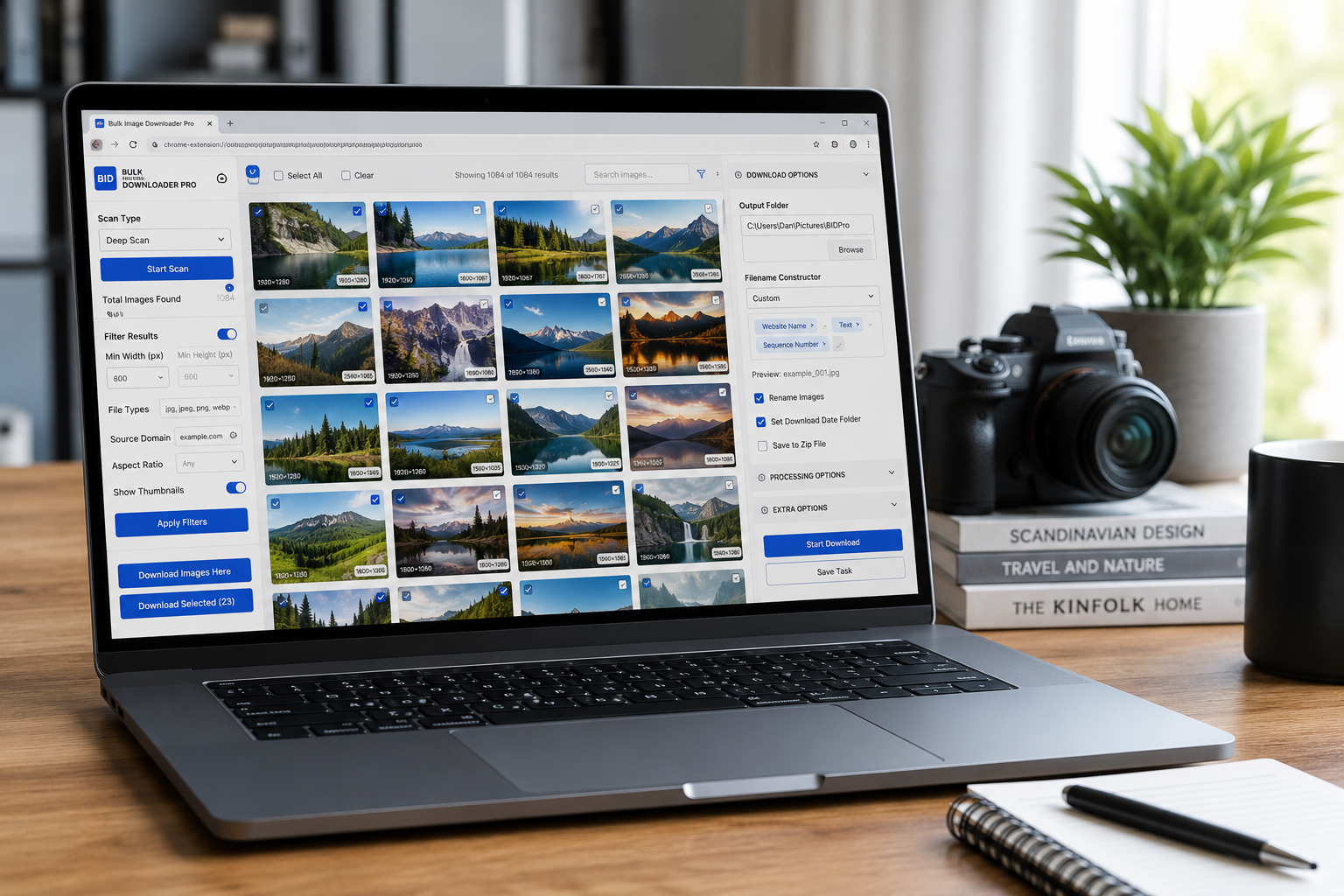Image Workflow From Scrape to Organized Folder — Bulk Image Downloader From URL List