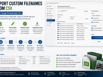 Import Custom Filenames From CSV — Bulk Image Downloader Pro
