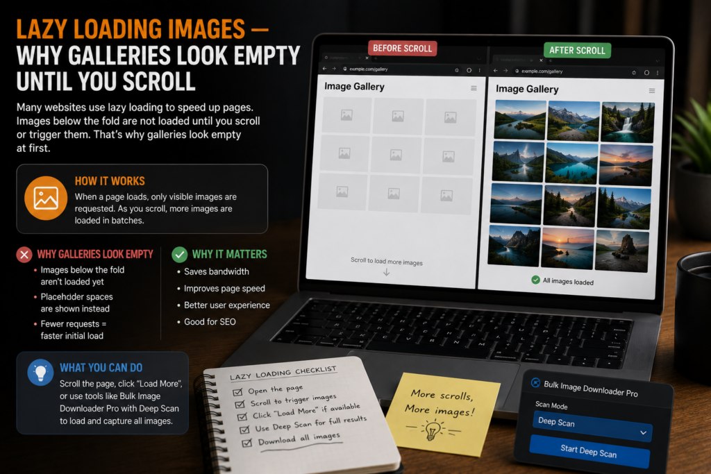 Lazy Loading Images — Why Galleries Look Empty Until You Scroll