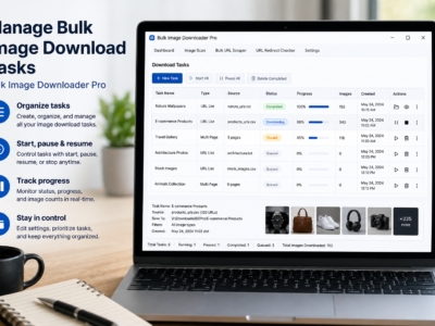 Manage Bulk Image Download Tasks — Bulk Image Downloader Pro