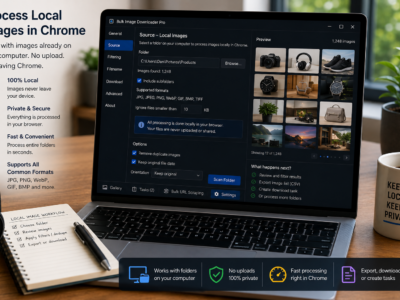 Process Local Images in Chrome — Bulk Image Downloader Pro
