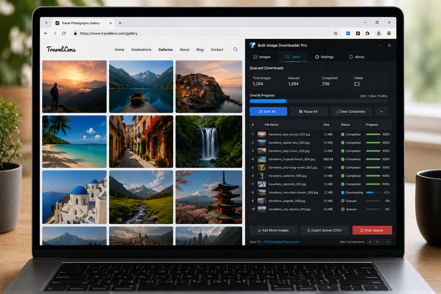 Queued Downloads for Large Batches — Bulk Image Downloader From URL List