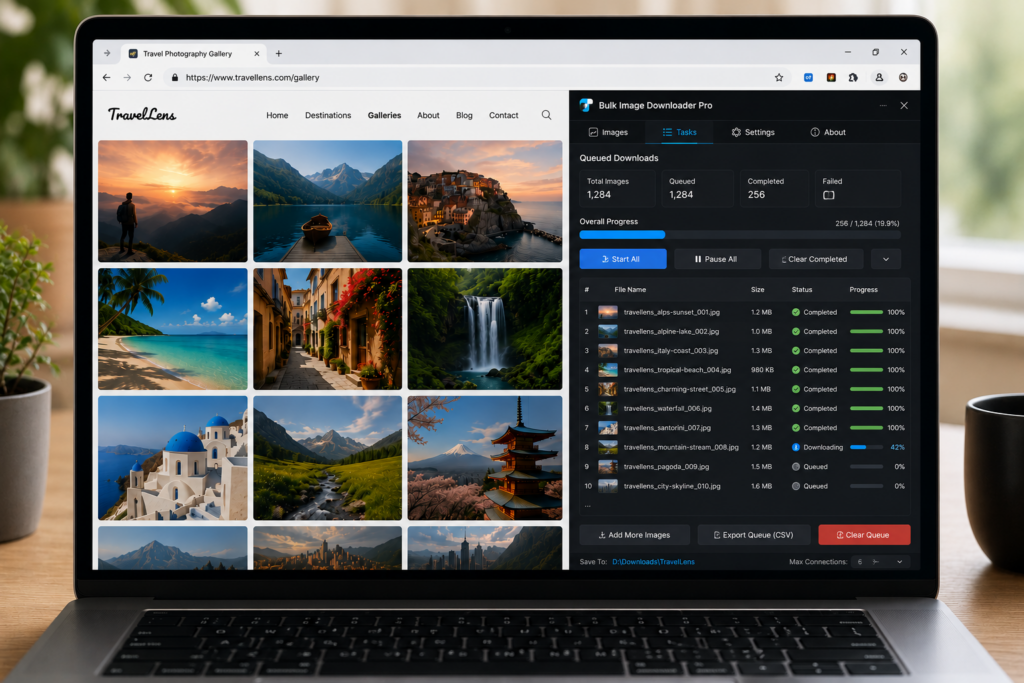 Queued Downloads for Large Batches — Bulk Image Downloader Pro
