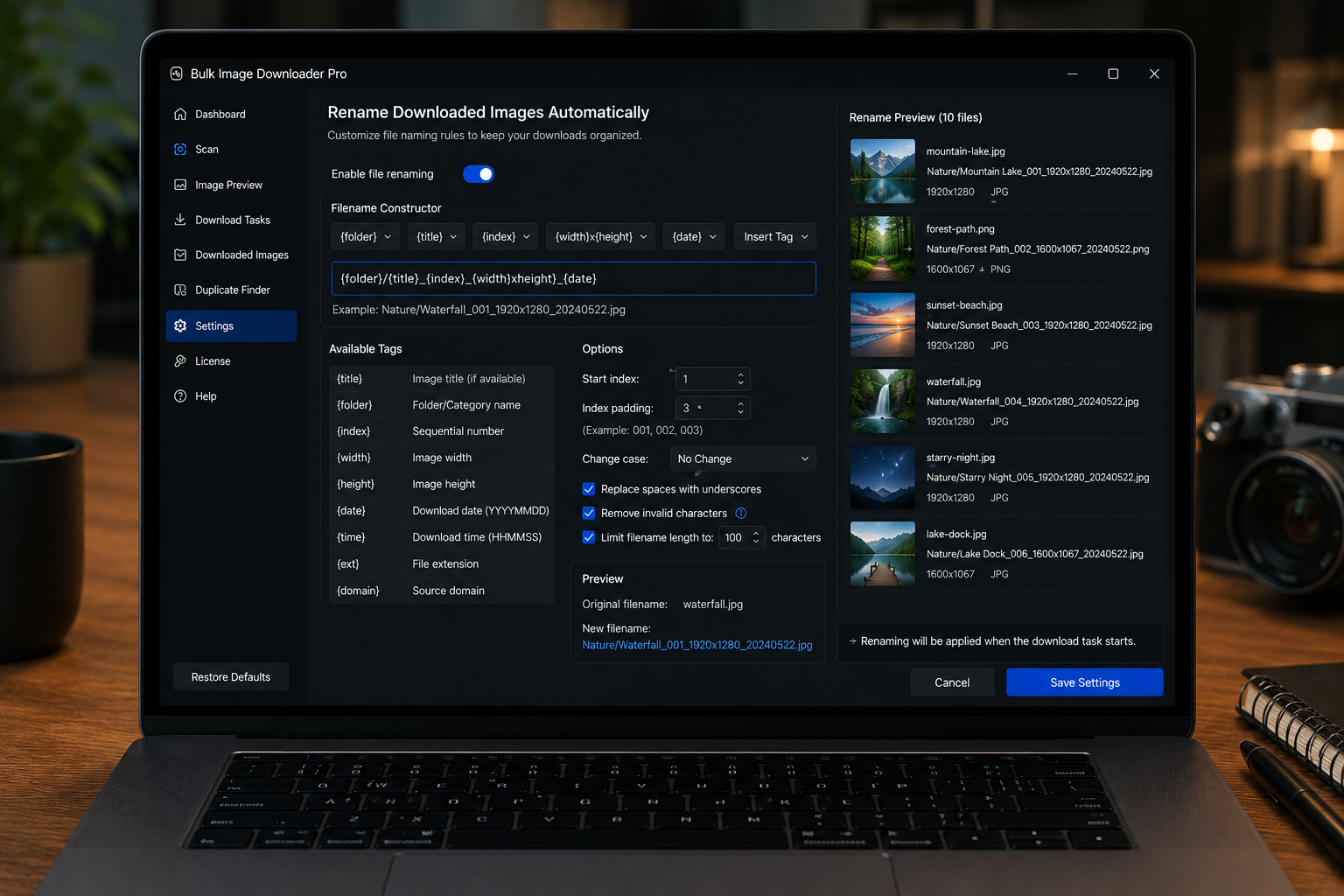 Rename Downloaded Images Automatically — Bulk Image Downloader From URL List