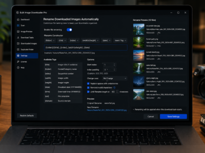 Rename Downloaded Images Automatically — Bulk Image Downloader Pro