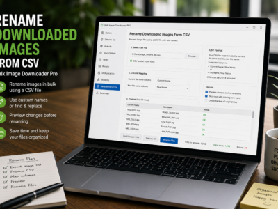 Rename Downloaded Images From CSV — Bulk Image Downloader Pro