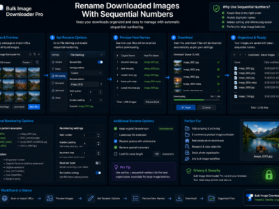 Rename Downloaded Images With Sequential Numbers — Bulk Image Downloader Pro