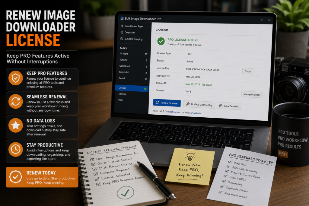 Renew Image Downloader License — Keep PRO Features Active