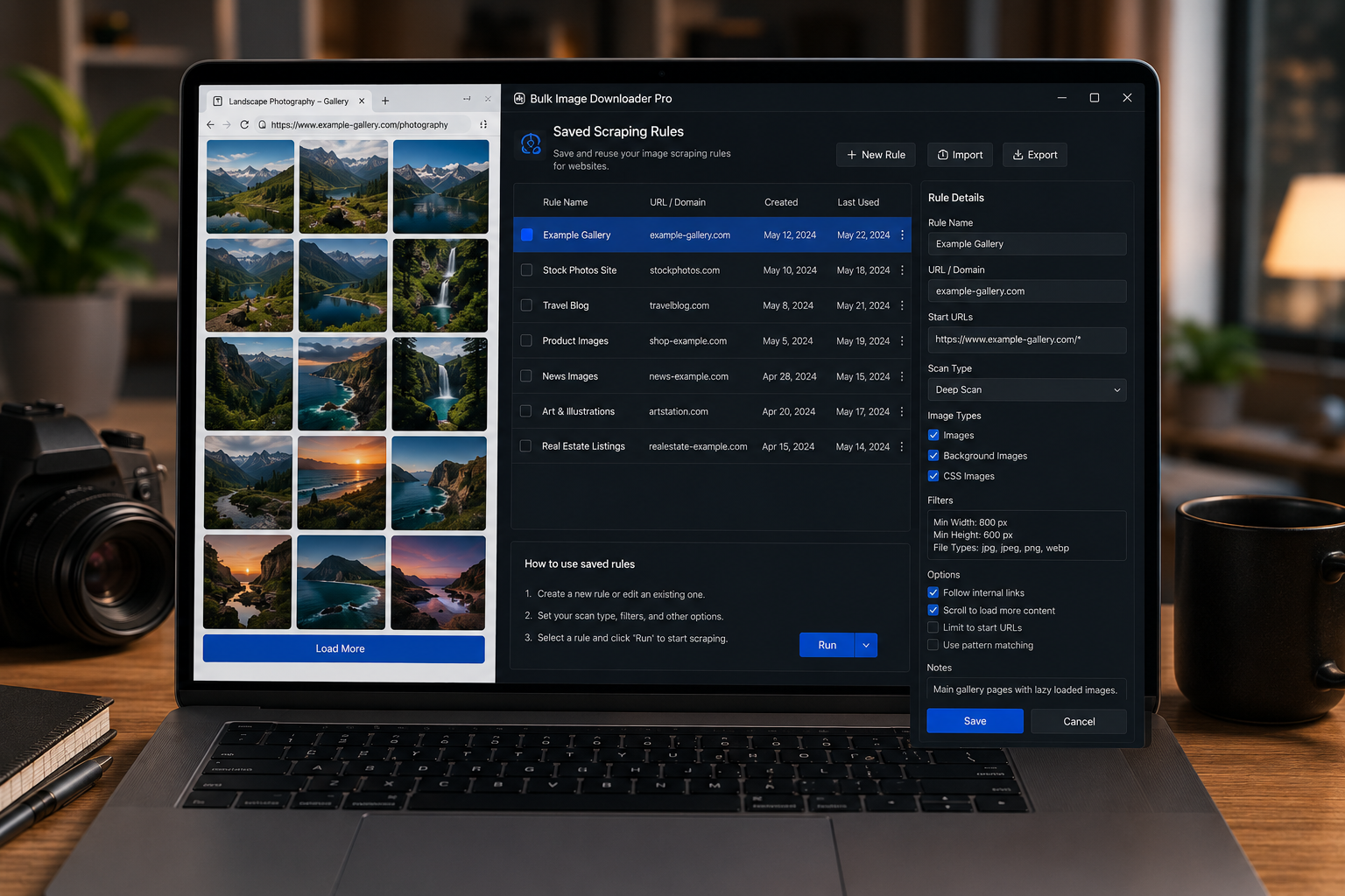 Save Image Scraping Rules for Websites — Bulk Image Downloader From URL List