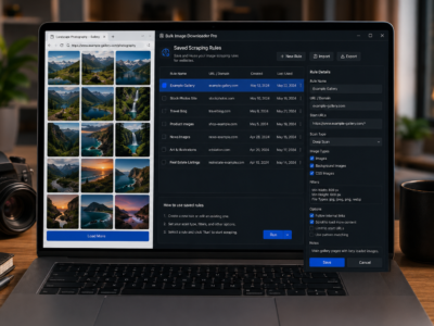 Save Image Scraping Rules for Websites — Bulk Image Downloader Pro