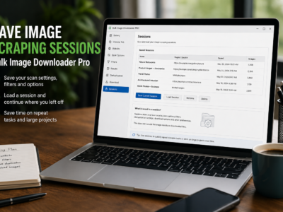 Save Image Scraping Sessions — Bulk Image Downloader Pro