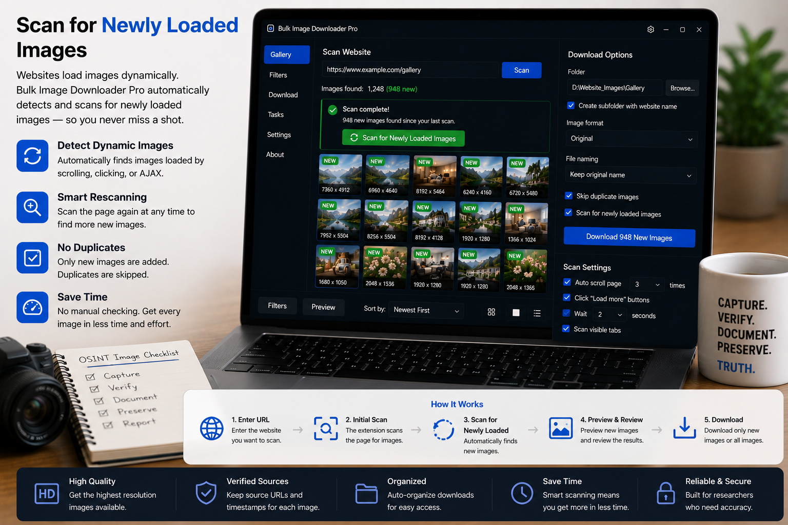 Scan for Newly Loaded Images — Bulk Image Downloader From URL List