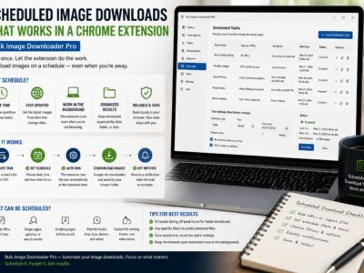 Scheduled Image Downloads — What Works in a Chrome Extension