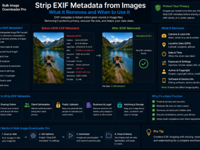 Strip EXIF Metadata from Images — What It Removes and When to Use It